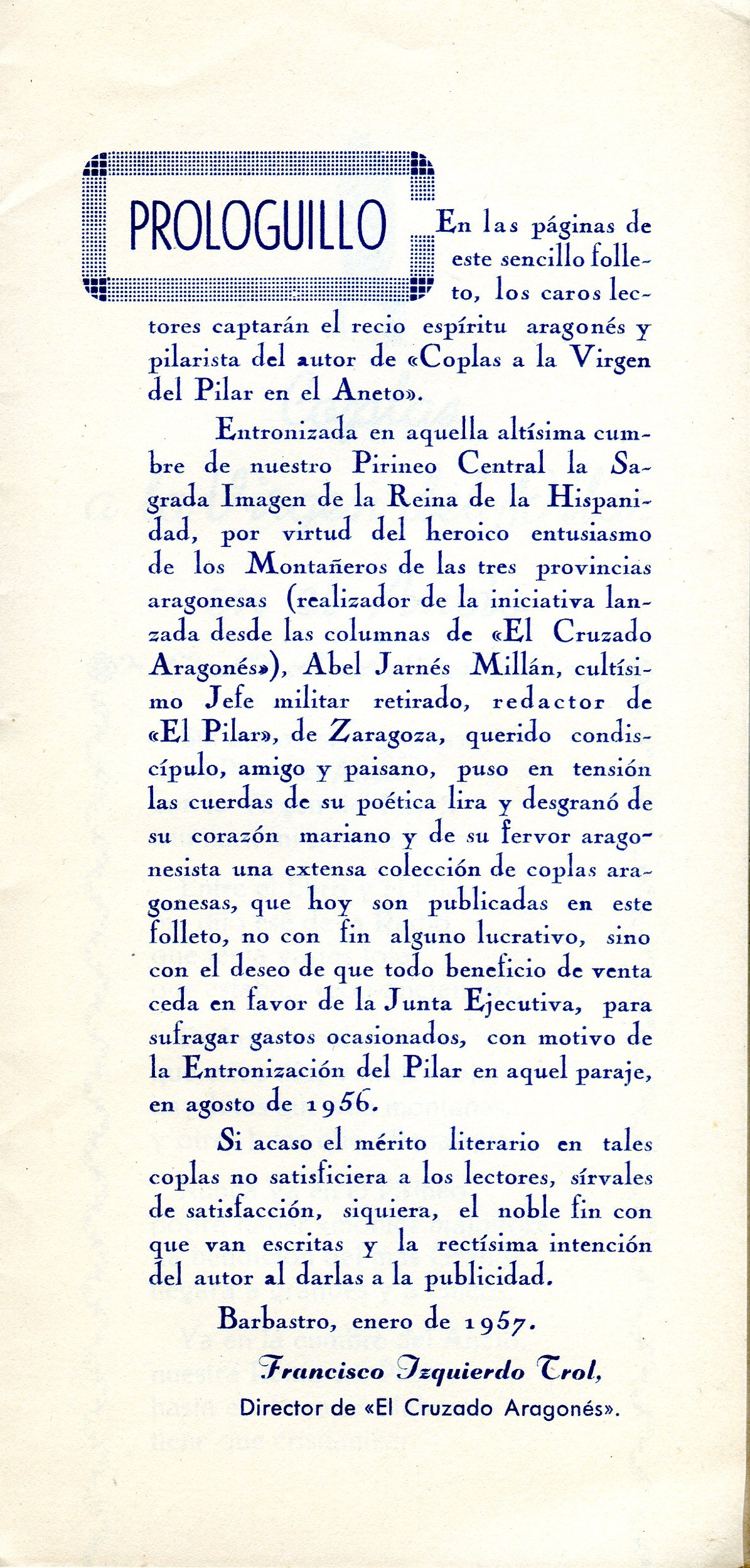 Coplas a la Virgen del Pilar en el Aneto : 14 de agosto de 1956 - Miniatura 2